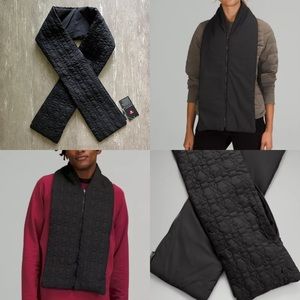 Lululemon Reversible Quilted Zip Scarf - Black